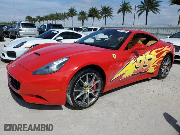 2011 Ferrari California с VIN ZFF65LJA1B0181831, выставлен на аукционе Copart как лот 75098924 с пробегом 15 297 миль миль и Списание • Salvage title. История ставок и продаж доступна на DreamBid. Изображение 1.
