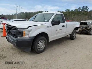 2020 Ford F-150 XL with VIN 1FTMF1CB2LKE07300, listed as a Copart auction lot 44387585 with 73,005 mi miles and Salvage Title. Bid and sale history available at carsss.com. Image 1.
