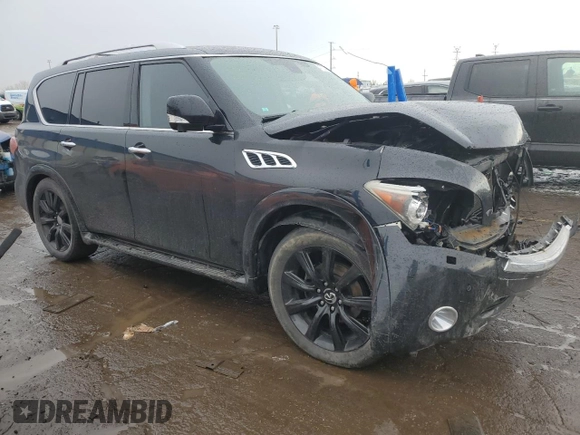 2012 Infiniti QX56 8-passenger with VIN JN8AZ2NC6C9317259, listed as a Copart auction lot 47020405 with 245,235 mi miles and Non Repairable. Bid and sale history available at carsss.com. Image 4.