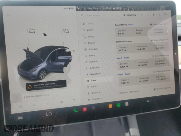 2024 Tesla Model Y Long Range с VIN 7SAYGDEE7RA279293, выставлен на аукционе Copart как лот 62758065 с пробегом 23 271 миль миль и Списание • Salvage title. История ставок и продаж доступна на DreamBid. Изображение 9.