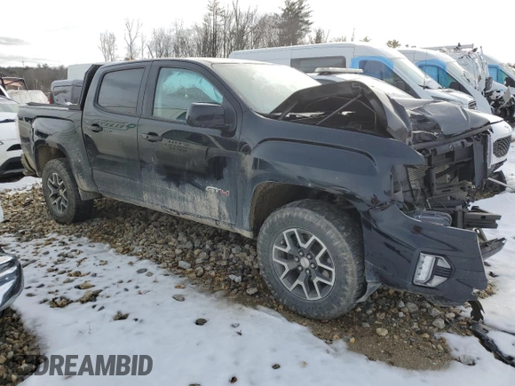 2022 GMC Canyon 4WD AT4 w/Leather with VIN 1GTG6FENXN1294450, listed as a Copart auction lot 80999634 with 0 mi miles and Salvage Title. Bid and sale history available at carsss.com. Image 4.