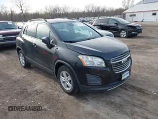 2016 Chevrolet Trax LT with VIN KL7CJLSB1GB600418, listed as a IAAI auction lot 41967342 with 123,416 mi miles. Bid and sale history available at carsss.com. Image 1.