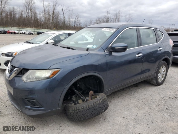 2015 Nissan Rogue SV with VIN KNMAT2MV1FP590884, listed as a Copart auction lot 50565025 with 178,723 mi miles and Salvage Title. Bid and sale history available at carsss.com. Image 1.
