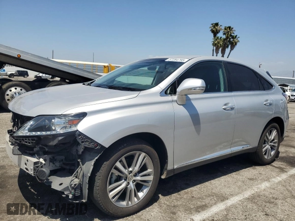 2015 Lexus RX 450h z VIN 2T2ZB1BA5FC001331, wystawiony jako Copart lot #57284795 z przebiegiem 62 660 mil mil oraz Szkoda całkowita • Salvage title. Historia ofert i sprzedaży dostępna na DreamBid. Obrazek 1.