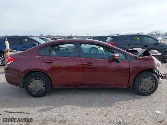 2014 Honda Civic Sedan LX with VIN 2HGFB2F54EH507832, listed as a IAAI auction lot 41261532 with 1 mi miles. Bid and sale history available at carsss.com. Image 13.
