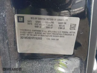 2015 Chevrolet Impala Limited LTZ with VIN 2G1WC5E31F1162663, listed as a IAAI auction lot 41457571 with 239,363 mi miles. Bid and sale history available at carsss.com. Image 9.