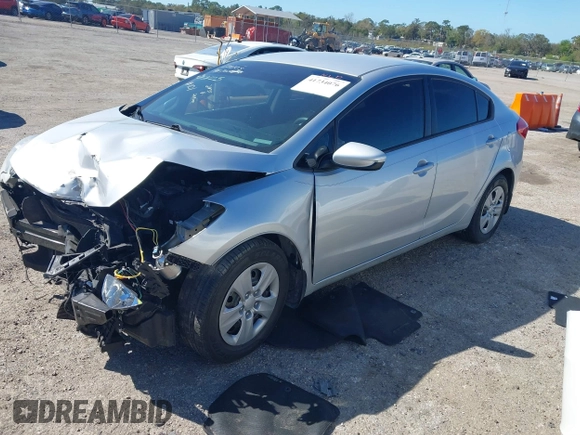 2016 Kia Forte LX with VIN KNAFK4A67G5508216, listed as a IAAI auction lot 41734076 with 107,584 mi miles. Bid and sale history available at carsss.com. Image 2.