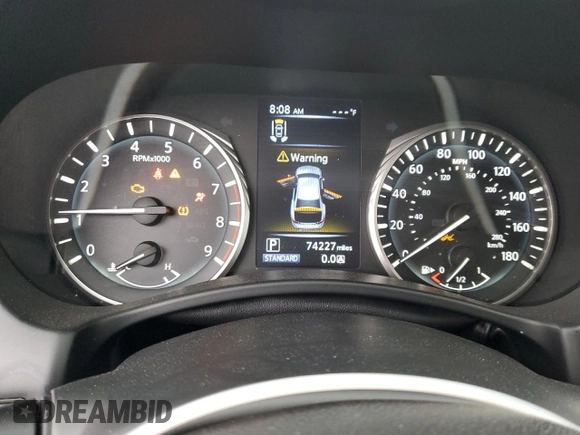 2021 Infiniti Q50 3.0t LUXE with VIN JN1EV7BP2MM706933, listed as a Copart auction lot 50794215 with 74,227 mi miles and Salvage Title. Bid and sale history available at carsss.com. Image 9.