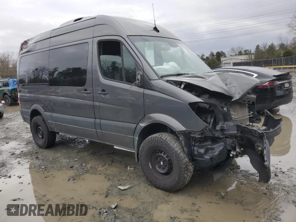 2018 Mercedes-Benz Sprinter with VIN WDZFE7CD8JP642591, listed as a Copart auction lot 82630064 with Not Provided miles and Salvage Title. Bid and sale history available at DreamBid. Image 4.