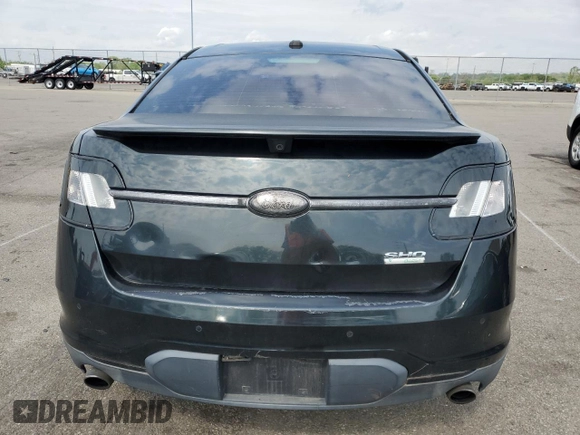 2010 Ford Taurus SHO with VIN 1FAHP2KT5AG105410, listed as a Copart auction lot 55343835 with Not provided miles and Salvage title. Bid and sale history available at DreamBid. Image 6.