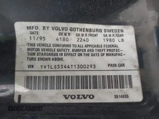 1996 Volvo S70 with VIN YV1LS5544T1300293, listed as a IAAI auction lot 41813564 with 187,746 mi miles. Bid and sale history available at carsss.com. Image 9.