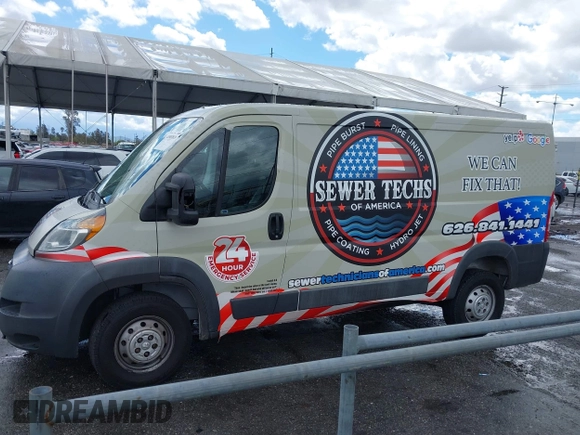 2016 Ram ProMaster Cargo with VIN 3C6TRVAG9GE131982, listed as a IAAI auction lot 41803819 with 170,567 mi miles and . Bid and sale history available at DreamBid. Image 15.