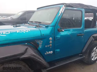 2020 Jeep Wrangler Sport S with VIN 1C4GJXAN4LW263737, listed as a IAAI auction lot 41983063 with 38,209 mi miles. Bid and sale history available at carsss.com. Image 18.