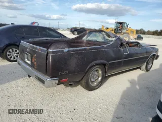 1985 Chevrolet El Camino with VIN 3GCCW80H6FS907000, listed as a Copart auction lot 77158584 with 65,054 mi miles and Salvage Title. Bid and sale history available at carsss.com. Image 3.