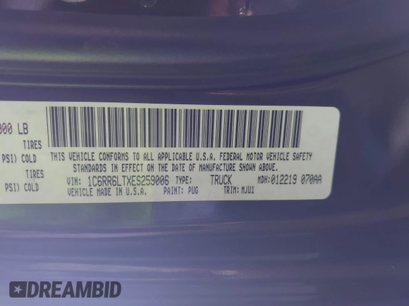 2014 Ram 1500 Big Horn с VIN 1C6RR6LTXES259006, выставлен на аукционе IAAI как лот 42093417 с пробегом 133 343 миль миль и . История ставок и продаж доступна на DreamBid. Изображение 9.