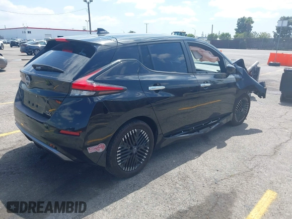 2024 Nissan LEAF SV Plus with VIN 1N4CZ1CV7PC562041, listed as a IAAI auction lot 42142283 with 8,580 mi miles and . Bid and sale history available at DreamBid. Image 4.