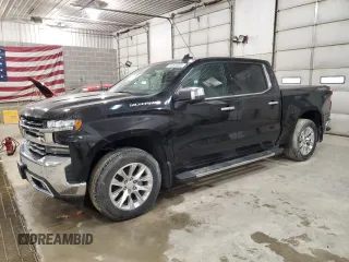 2020 Chevrolet Silverado 1500 LTZ with VIN 3GCUYGED7LG372739, listed as a Copart auction lot 50823385 with 57,607 mi miles and Salvage Title. Bid and sale history available at DreamBid. Image 1.