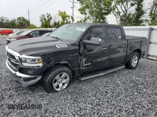 2019 Ram 1500 Big Horn z VIN 1C6RREFT7KN535027, wystawiony jako Copart lot #59014995 z przebiegiem 26 986 mil mil oraz Szkoda całkowita • Salvage title. Historia ofert i sprzedaży dostępna na DreamBid. Obrazek 1.