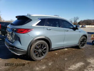 2022 Infiniti QX50 Essential with VIN 3PCAJ5CB7NF109589, listed as a Copart auction lot 41307804 with 15,593 mi miles and Salvage Title. Bid and sale history available at DreamBid. Image 3.