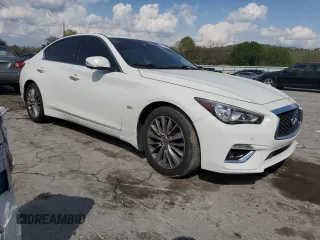 2019 Infiniti Q50 Luxe with VIN JN1EV7AR0KM552352, listed as a Copart auction lot 52812385 with 50,376 mi miles and Salvage Title. Bid and sale history available at carsss.com. Image 4.