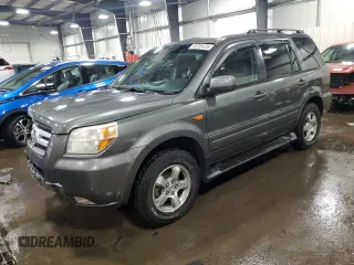 2007 Honda Pilot EX with VIN 2HKYF18457H504717, listed as a Copart auction lot 49738435 with 164,047 mi miles and Salvage Title. Bid and sale history available at carsss.com. Image 1.