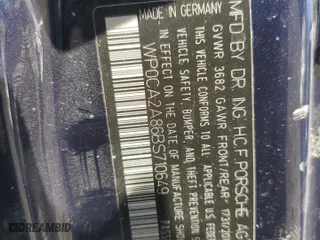 2011 Porsche Boxster with VIN WP0CA2A86BS710649, listed as a Copart auction lot 70280174 with 100,401 mi miles and Salvage Title. Bid and sale history available at carsss.com. Image 12.