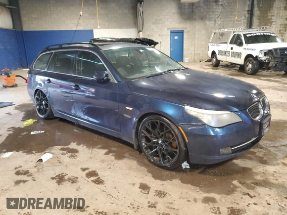 2008 BMW 5 Series 535xiT with VIN WBAPT73538CX01063, listed as a Copart auction lot 56895265 with 166,164 mi miles and Salvage title. Bid and sale history available at DreamBid. Image 4.