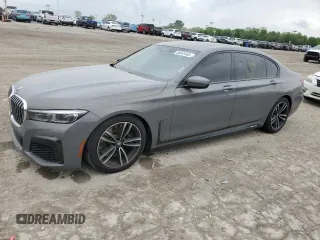 2022 BMW 7 Series 740i xDrive z VIN WBA7T4C01NCJ22118, wystawiony jako Copart lot #56645465 z przebiegiem Nie podano mil oraz Szkoda całkowita • Salvage title. Historia ofert i sprzedaży dostępna na DreamBid. Obrazek 1.