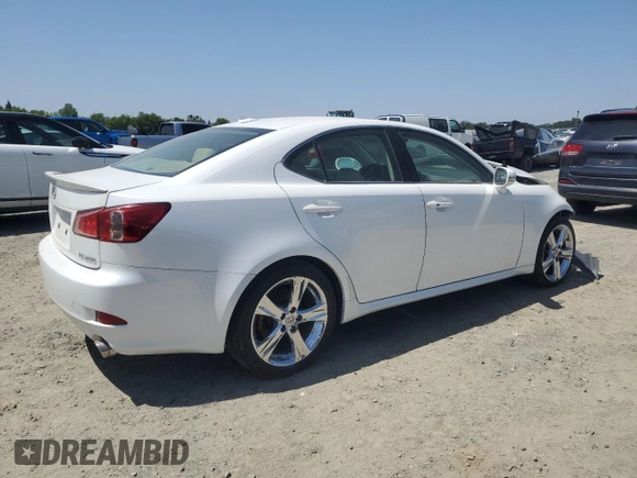 2011 Lexus IS 250 with VIN JTHBF5C2XB5132253, listed as a Copart auction lot 55254745 with 106,715 mi miles and Clean Title. Bid and sale history available at DreamBid. Image 3.