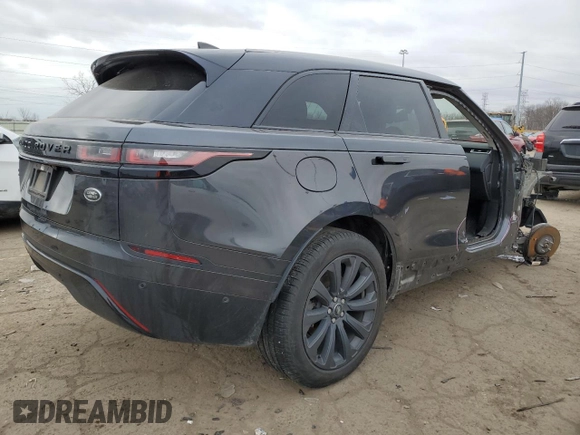 2021 Land Rover Range Rover Velar S with VIN SALYJ2EX2MA310984, listed as a Copart auction lot 87630185 with Not provided miles and Salvage title. Bid and sale history available at DreamBid. Image 3.