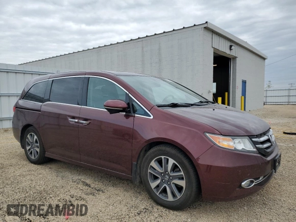 2016 Honda Odyssey Touring Elite with VIN 5FNRL5H9XGB109463, listed as a Copart auction lot 57483225 with 182,450 mi miles and Salvage title. Bid and sale history available at DreamBid. Image 4.