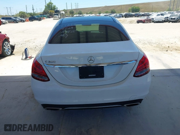 2017 Mercedes-Benz C 300 with VIN WDDWF4JB5HR286828, listed as a IAAI auction lot 41894957 with 57,325 mi miles and . Bid and sale history available at carsss.com. Image 16.