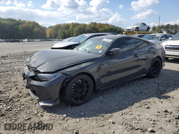 2022 BMW M4 Competition xDrive with VIN WBS43AZ00NCK05589, listed as a Copart auction lot 74566054 with 0 mi miles and Salvage Title. Bid and sale history available at carsss.com. Image 1.