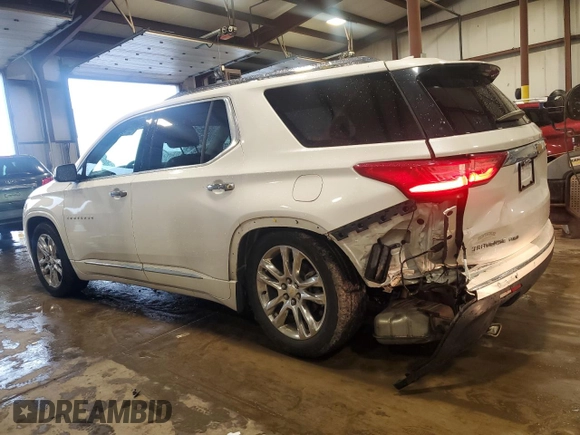 2018 Chevrolet Traverse High Country z VIN 1GNEVKKW4JJ188433, wystawiony jako Copart lot #56977335 z przebiegiem 87 038 mil mil oraz Szkoda całkowita • Salvage title. Historia ofert i sprzedaży dostępna na DreamBid. Obrazek 2.