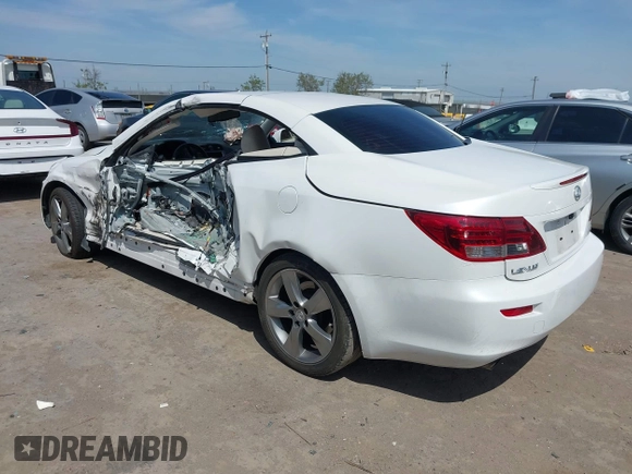 2010 Lexus IS 350 C with VIN JTHFE2C24A2501630, listed as a IAAI auction lot 42047403 with 90,754 mi miles and . Bid and sale history available at DreamBid. Image 3.