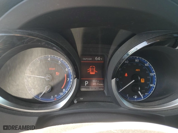 2016 Toyota Corolla L with VIN 5YFBURHE8GP458760, listed as a Copart auction lot 52760465 with 93,838 mi miles and Salvage Title. Bid and sale history available at carsss.com. Image 9.