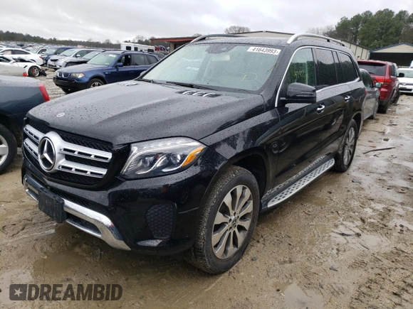 2019 Mercedes-Benz GLS with VIN 4JGDF6EEXKB226217, listed as a Copart auction lot 41643993 with 47,422 mi miles. Bid and sale history available at carsss.com. Image 1.