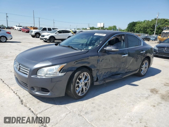 2012 Nissan Maxima SV with VIN 1N4AA5AP6CC860178, listed as a Copart auction lot 57083185 with 89,285 mi miles and Salvage title. Bid and sale history available at DreamBid. Image 1.