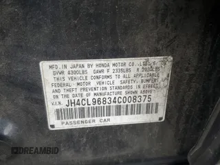 2004 Acura TSX with VIN JH4CL96834C008375, listed as a Copart auction lot 64144965 with 158,417 mi miles and Salvage title. Bid and sale history available at DreamBid. Image 12.