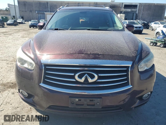 2013 Infiniti JX35 with VIN 5N1AL0MM7DC307383, listed as a Copart auction lot 48885285 with 159,328 mi miles and Salvage Title. Bid and sale history available at DreamBid. Image 5.
