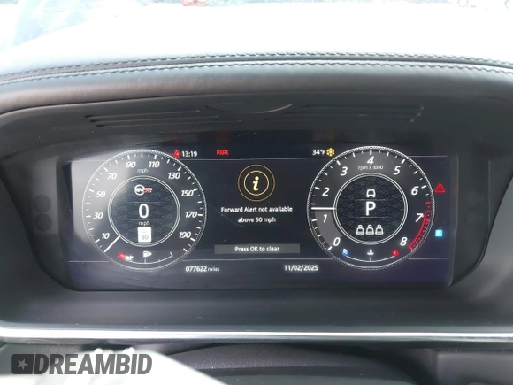 2019 Land Rover Range Rover Sport SVR with VIN SALWZ2SE6KA845929, listed as a IAAI auction lot 41557635 with 77,622 mi miles and . Bid and sale history available at DreamBid. Image 7.