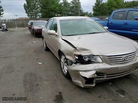 2007 Hyundai Azera SE with VIN KMHFC46F57A227589, listed as a Copart auction lot 68121904 with 105,724 mi miles and Salvage Title. Bid and sale history available at carsss.com. Image 10.