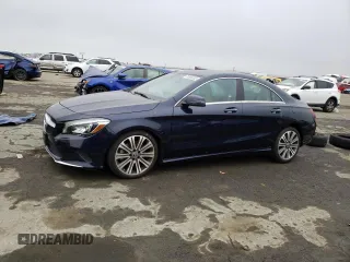 2018 Mercedes-Benz CLA with VIN WDDSJ4EB6JN591940, listed as a Copart auction lot 70586062 with 15,046 mi miles. Bid and sale history available at carsss.com. Image 1.