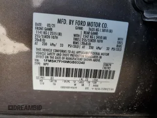 2021 Ford Explorer Limited with VIN 1FMSK7FH9MGB03340, listed as a Copart auction lot 45393915 with 67,131 mi miles and Salvage Title. Bid and sale history available at carsss.com. Image 13.