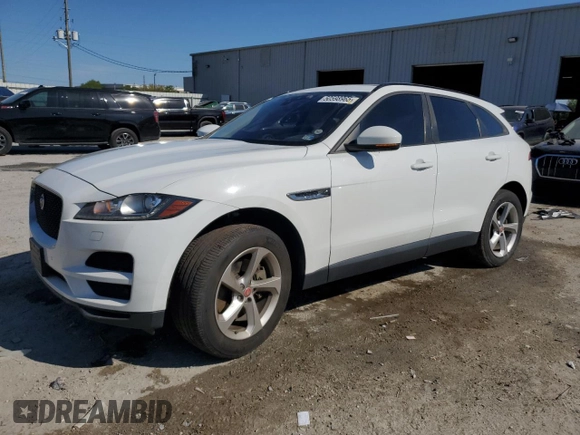 2018 Jaguar F-Pace 30t Premium with VIN SADCJ2GX3JA328201, listed as a Copart auction lot 50598965 with 115,435 mi miles and Salvage Title. Bid and sale history available at DreamBid. Image 1.