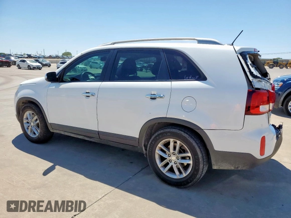 2014 Kia Sorento LX with VIN 5XYKT4A66EG499575, listed as a Copart auction lot 53900745 with 123,487 mi miles and Salvage Title. Bid and sale history available at DreamBid. Image 2.