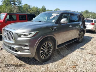 2018 Infiniti QX80 with VIN JN8AZ2ND7J9840781, listed as a Copart auction lot 66780154 with 124,351 mi miles and Salvage Title. Bid and sale history available at carsss.com. Image 1.