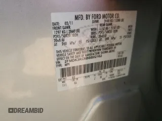 2011 Ford Edge Limited with VIN 2FMDK3KC6BBB02162, listed as a Copart auction lot 61258175 with 120,515 mi miles and Salvage title. Bid and sale history available at DreamBid. Image 13.