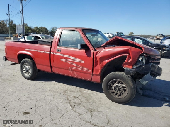 1993 Dodge Dakota "S" with VIN 1B7FL26X2PS175592, listed as a Copart auction lot 76744054 with 94,863 mi miles and Salvage Title. Bid and sale history available at carsss.com. Image 4.
