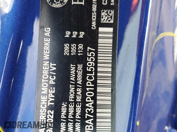 2023 BMW 4 Series 430i xDrive z VIN WBA73AP01PCL59557, wystawiony jako Copart lot #76059444 z przebiegiem 16 782 mil mil oraz Szkoda całkowita • Salvage title. Historia ofert i sprzedaży dostępna na DreamBid. Obrazek 13.